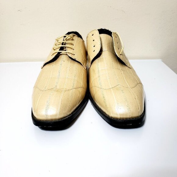 New Leather Formal Dress Shoes Cream/Tan Oxford Tuxedo Size 11 For Men main image 8